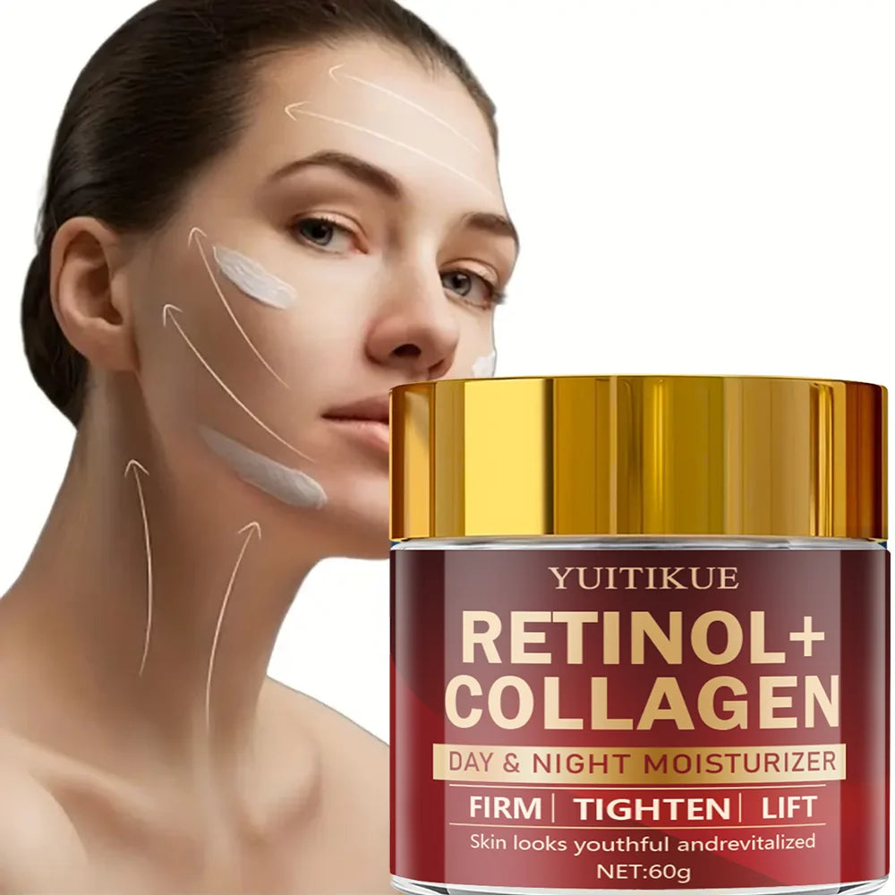 Retinol Collagen Cream - Day & Night Moisturizer, Firming & Lifting, Radiant Skin, All Skin Types