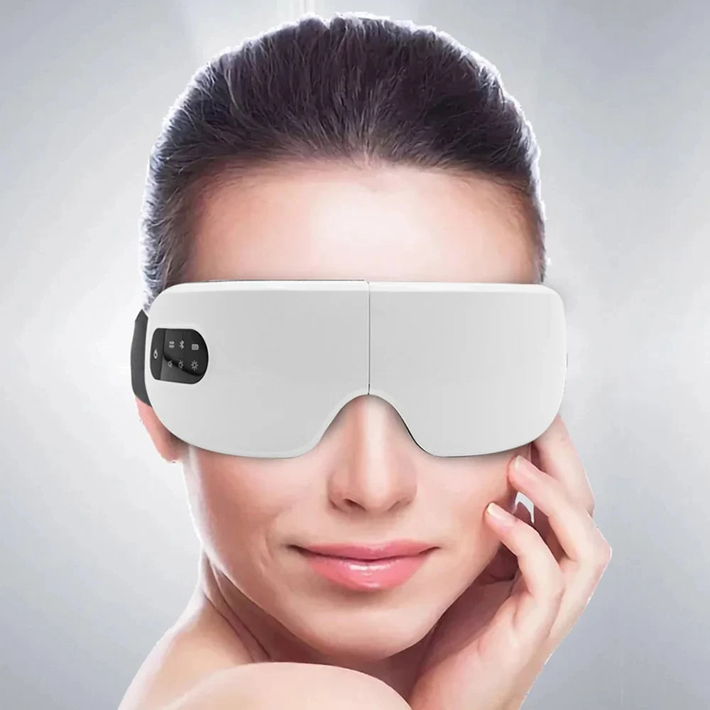All-in-One Bluetooth Eye Massager with Vibration – Smart Mask with Wireless Charging for Eye Care