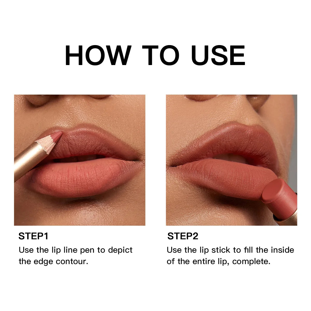 12 Color Matte Lipstick Set Long Lasting Nude Red Lipstick With Lipliner Not Dry Easy Coloring Lip Makeup Kit