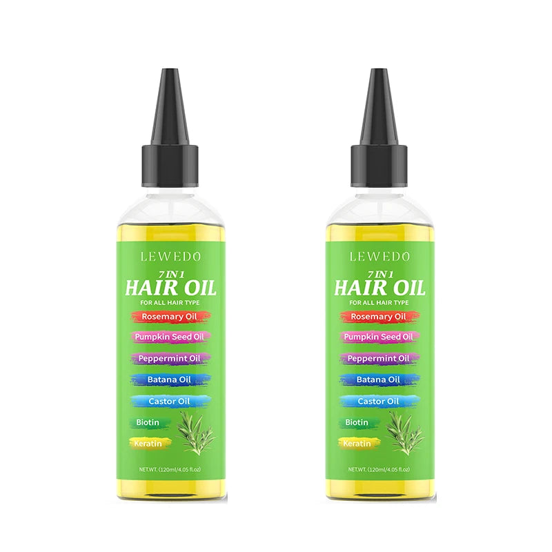 7-IN-1 Hair Oil for All Hair Types Natural Plant Oils Complex Hair Care Serum Reduces Breakage Hydration & Shine Hair Essence