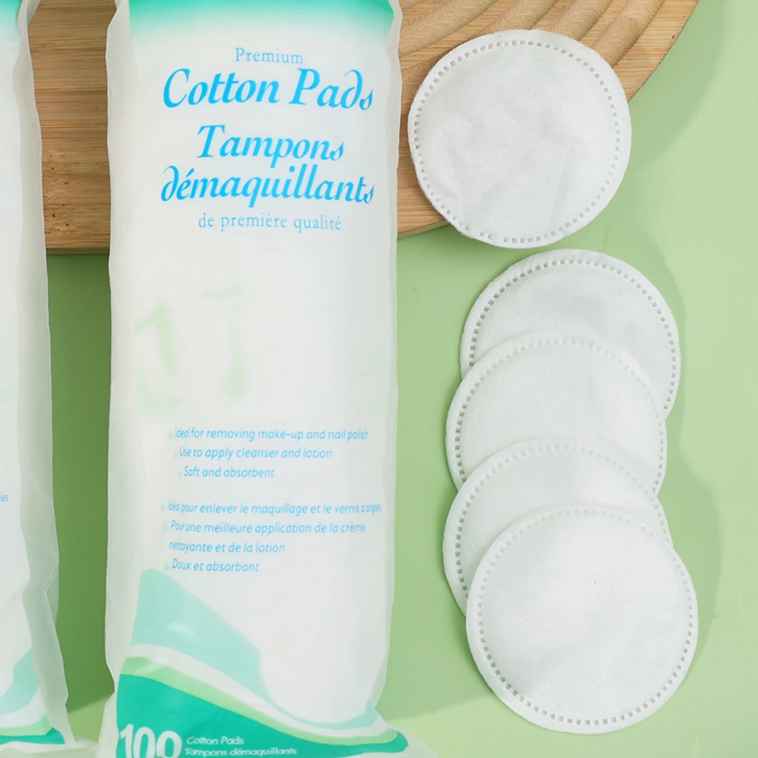 Makeup Remover Cotton Pads Disposable Soft Rounds Dual-Sided Breathable Facial Cleansing for Daily Use & Nail Polish Remover