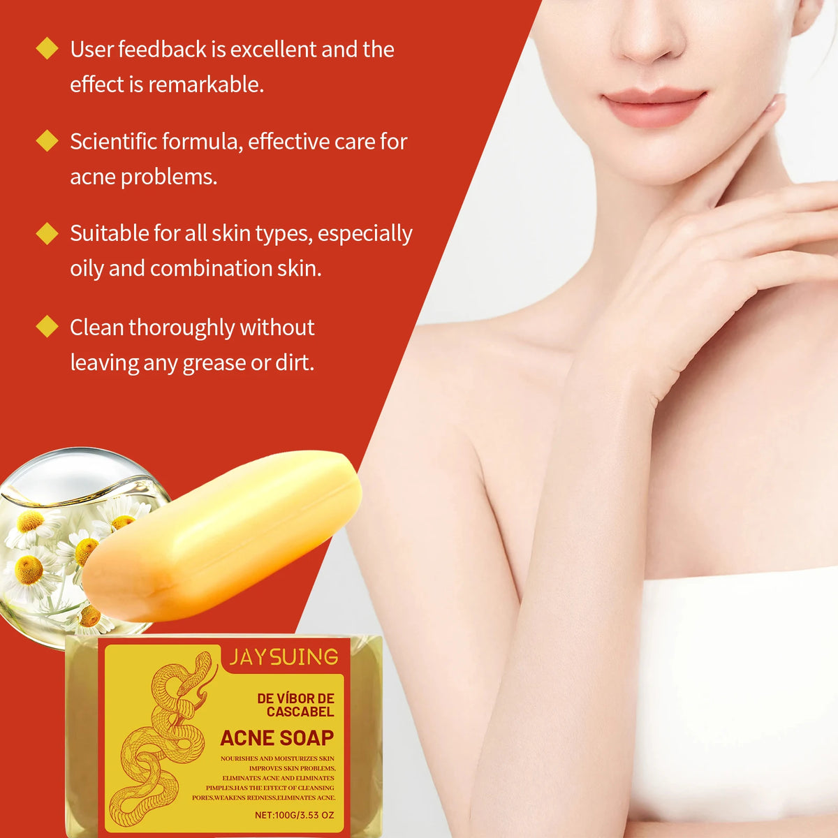 Acne Treatment Soap Pimple Remove Pigment Deep Cleansing Pores Shrink Oil Control Moisturize Body Face Lightening Skin Care Soap