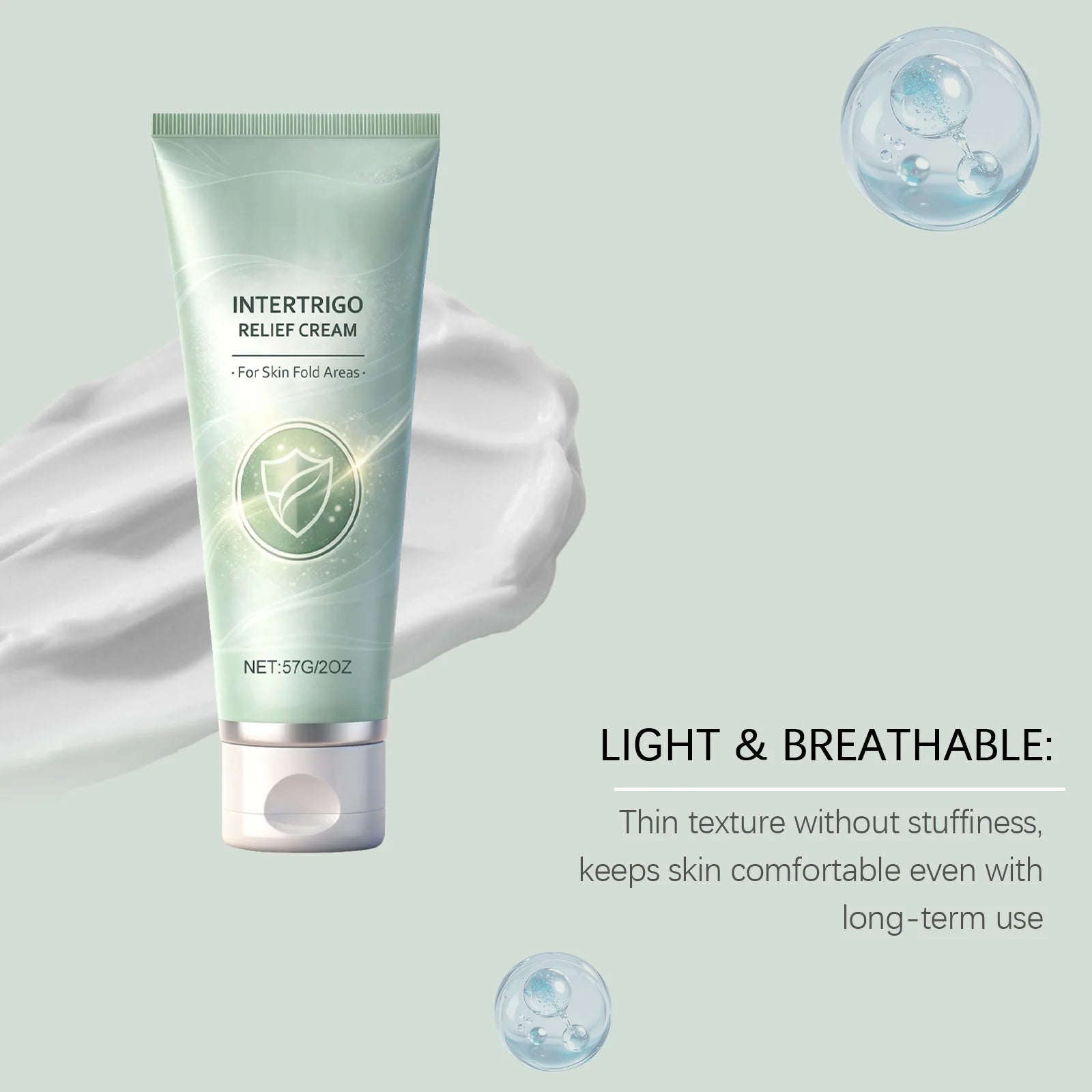 57g Intertrigo Relief Cream Soothing Skn Redness Lasting Moisturising Prevent Drying Non-Greasy Brighten Hydrating Body Lotion