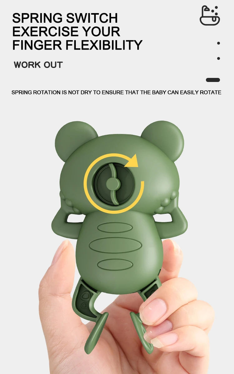 Baby Cute Animal Swimming Frog Shower Clockwork Toys When Baby Bath in Bathroom Baby Water Toy for Kids Clockwork Bath Toys Gift