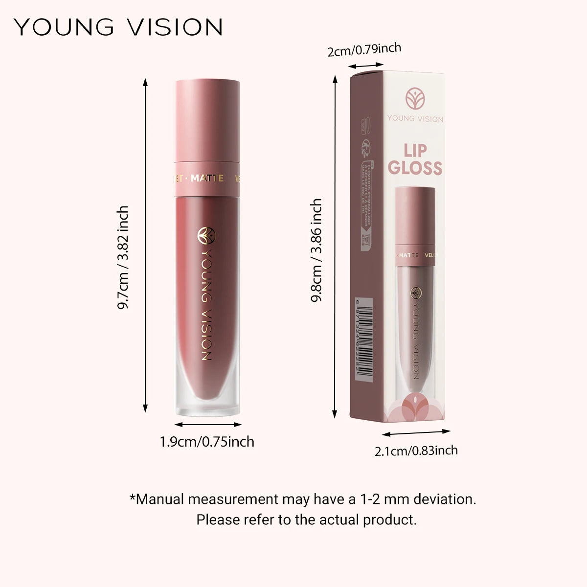 DUNUF 8-Color Matte Velvet Smooth Easy-to-Apply Square Tube Lip Gloss Waterproof Three-Dimensional Plumping Lipstick