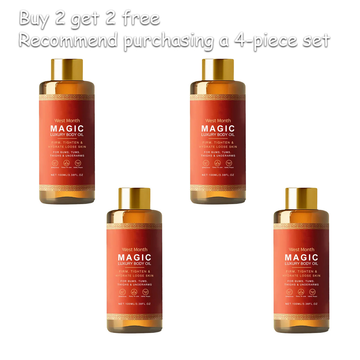 West&Month Daily Hydration Body Moisturizing Oil Firming Radiance-Boosting Moisturizer for Body Massage