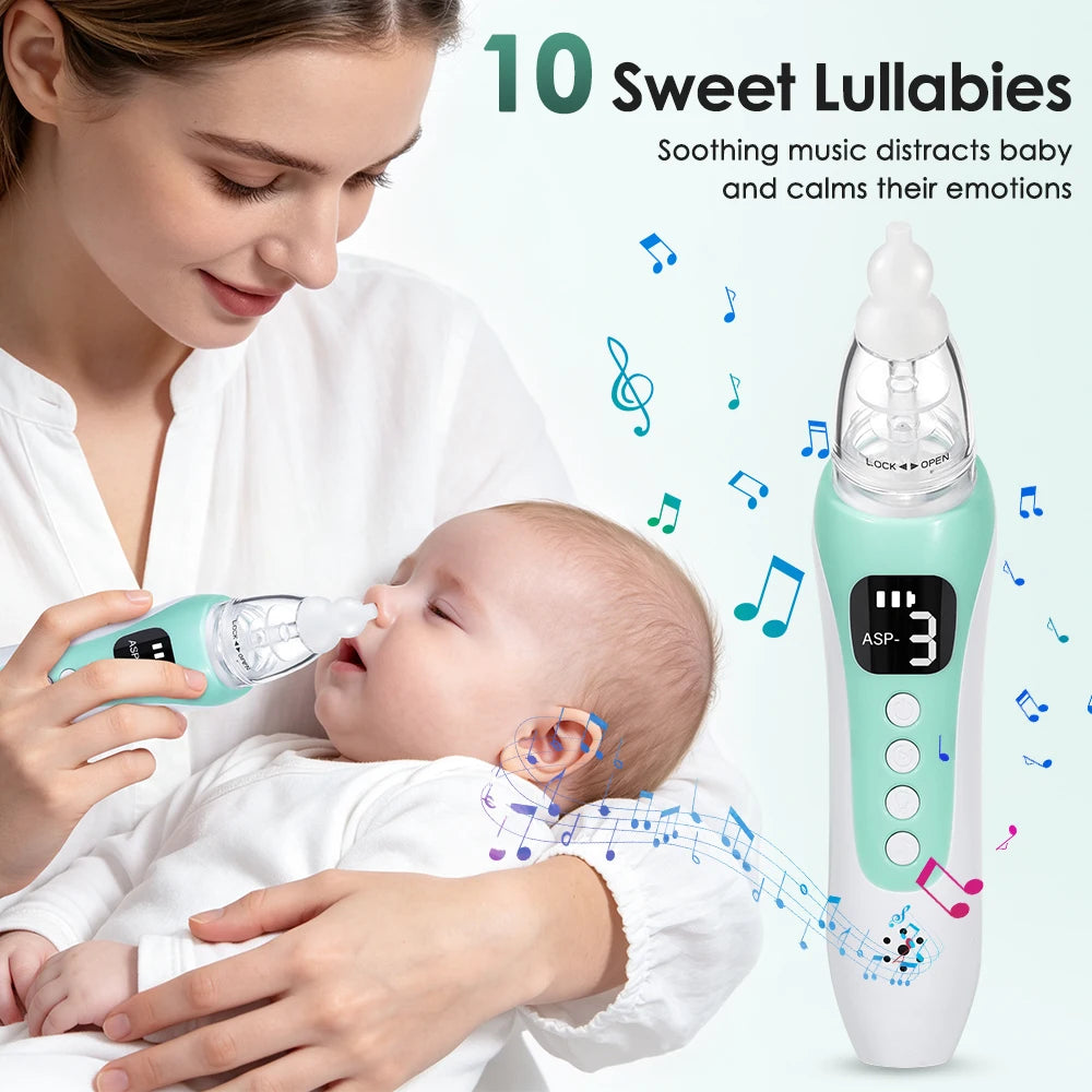 2026 New Electric Pattern Baby Nasal Aspirator Rechargeable  Newborn Nasal Cleaner Suck Out Nasal Mucus Prevent  Congestion