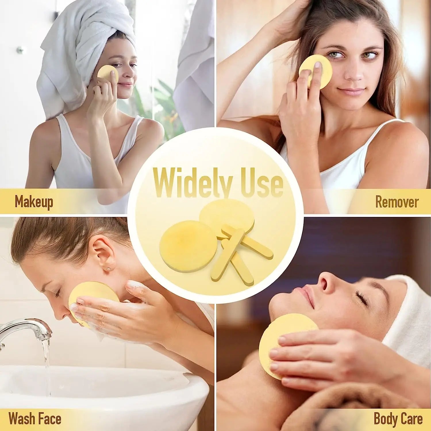Compressed Round Facial Cleansing Sponges Cleaning Brushes Cleanse Tools Makeup Remover Wipes Finger