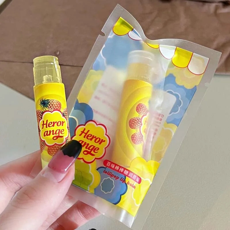 HERORANGE Various Fruit Moisturizing Lipstick Jelly Lighten Line Plump Lip Care Lip Tint Nude Lipstick Primer Colorless Lip Care