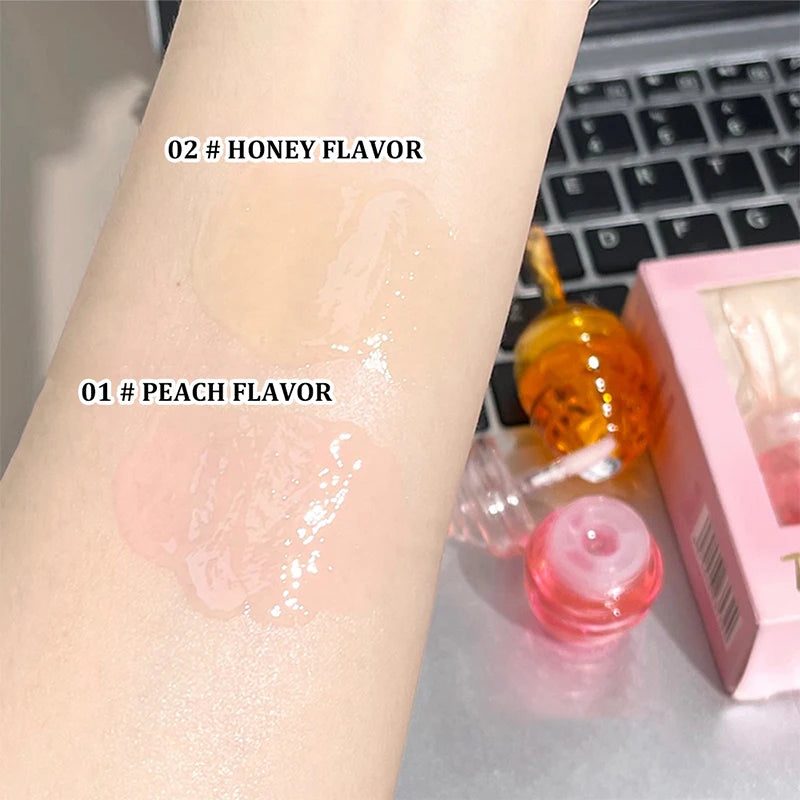 Kleines Honeypot Lippenöl, feuchtigkeitsspendendes und verblassendes Lippenmuster, Wasser-Lippenbalsam Dudu Lips