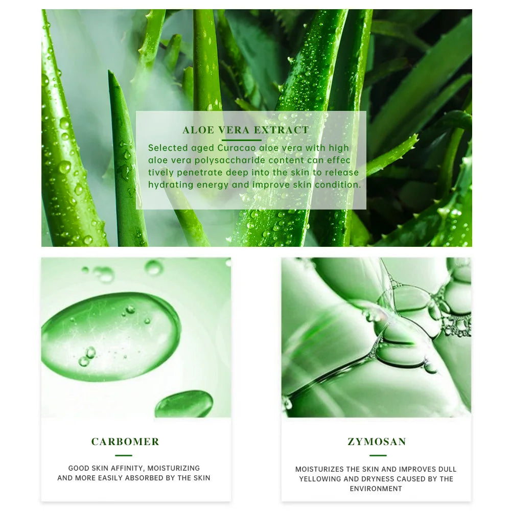 99% Aloe Vera Gel 300g Deep Hydration and Moisturizing Facial Body Leave-In Gel Shrink Pores Sleep Mask Korean Skincare Products