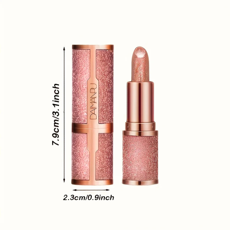 Rose smoke powder, bright starry sky, glossy velvet texture, durable, make your lips shiny, waterproof, anti-fouling.
