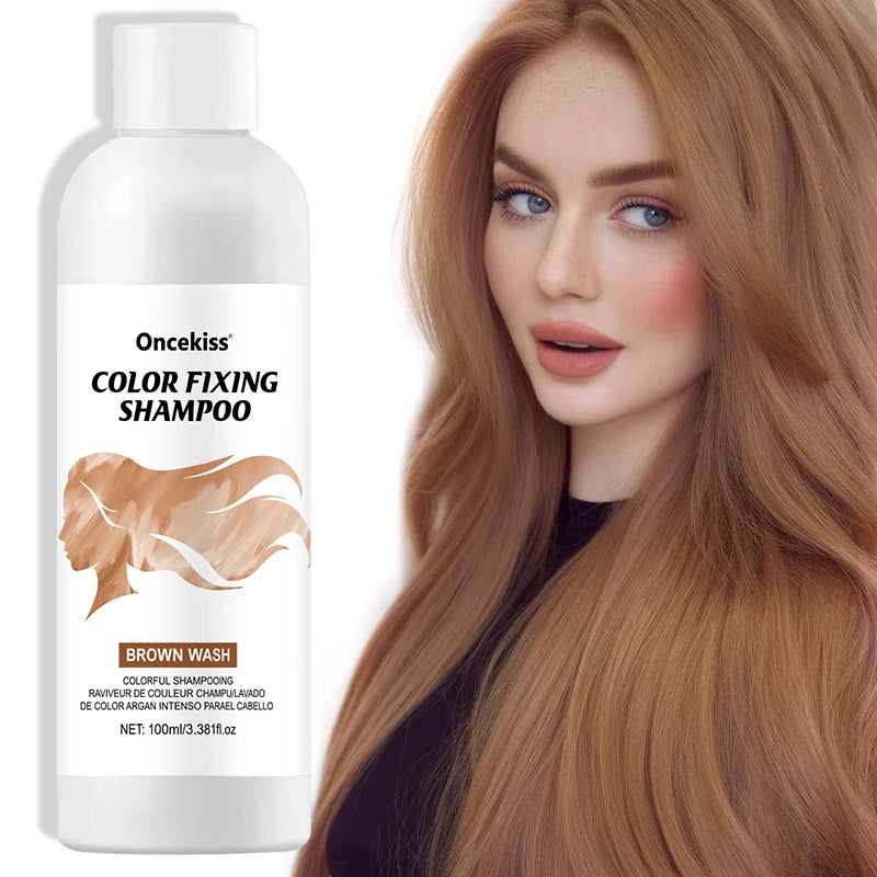 100Ml Color Fixing Purple Shampoo Lock Color Cover Gray Hair Fade Yellow After Bleach Hair Dye Long Lasting Non-irritating Care