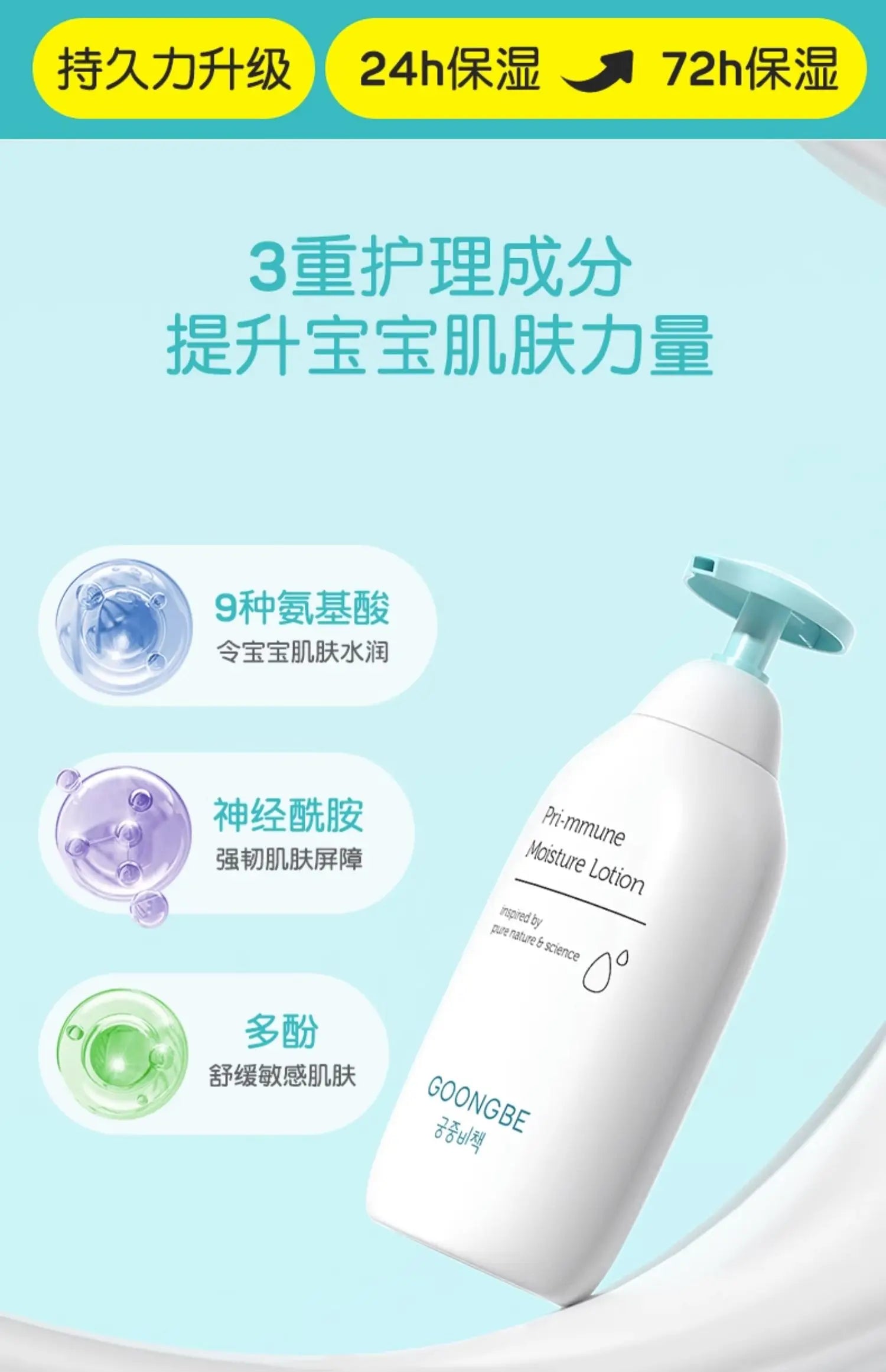 Goongbe Baby Body Lotion Korean Skin Care Original Products Body Care Rare Beauty High Quality Moisturising Beauty Health