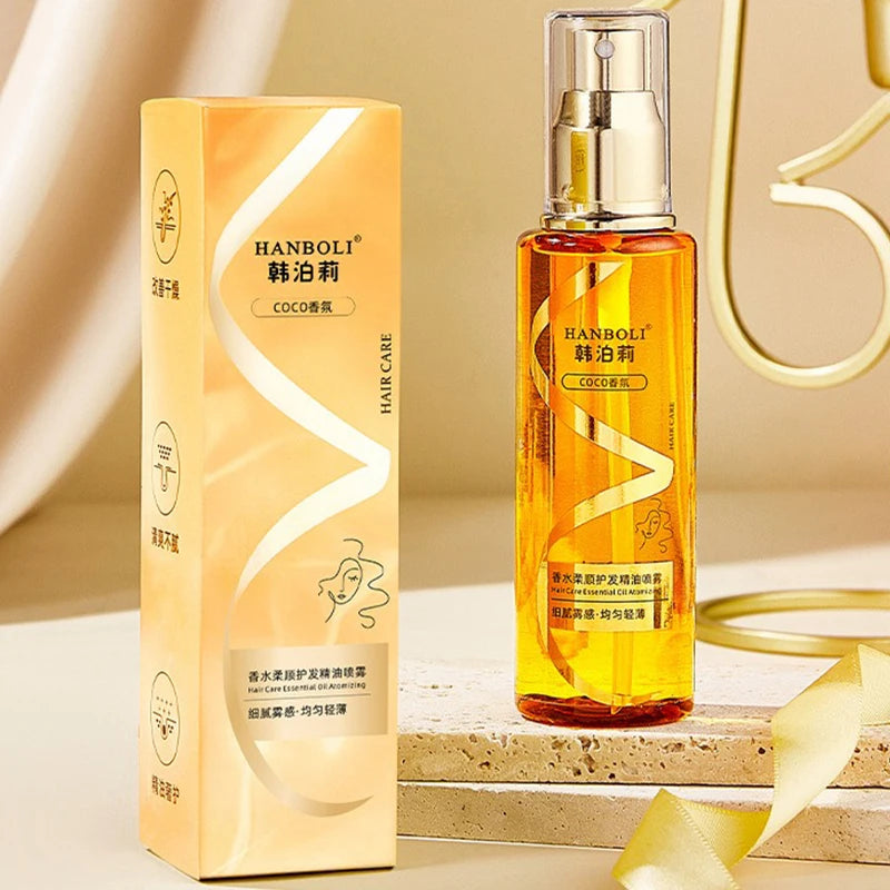 Perfume Hair Serum Spray - 2 in 1 Perfumed Smoothing Spray, Frizz Control & Anti-Static, Leave-In, Floral Scent, Quick-Dry Spray