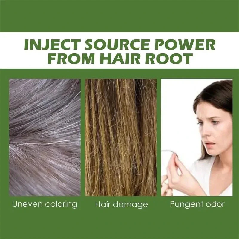 Pure Natural Herbal Hair Dye Shampoo 5 Minutes Change Hairs Color Non-irritating Repair Gray White Fashion Hair Care Women Men