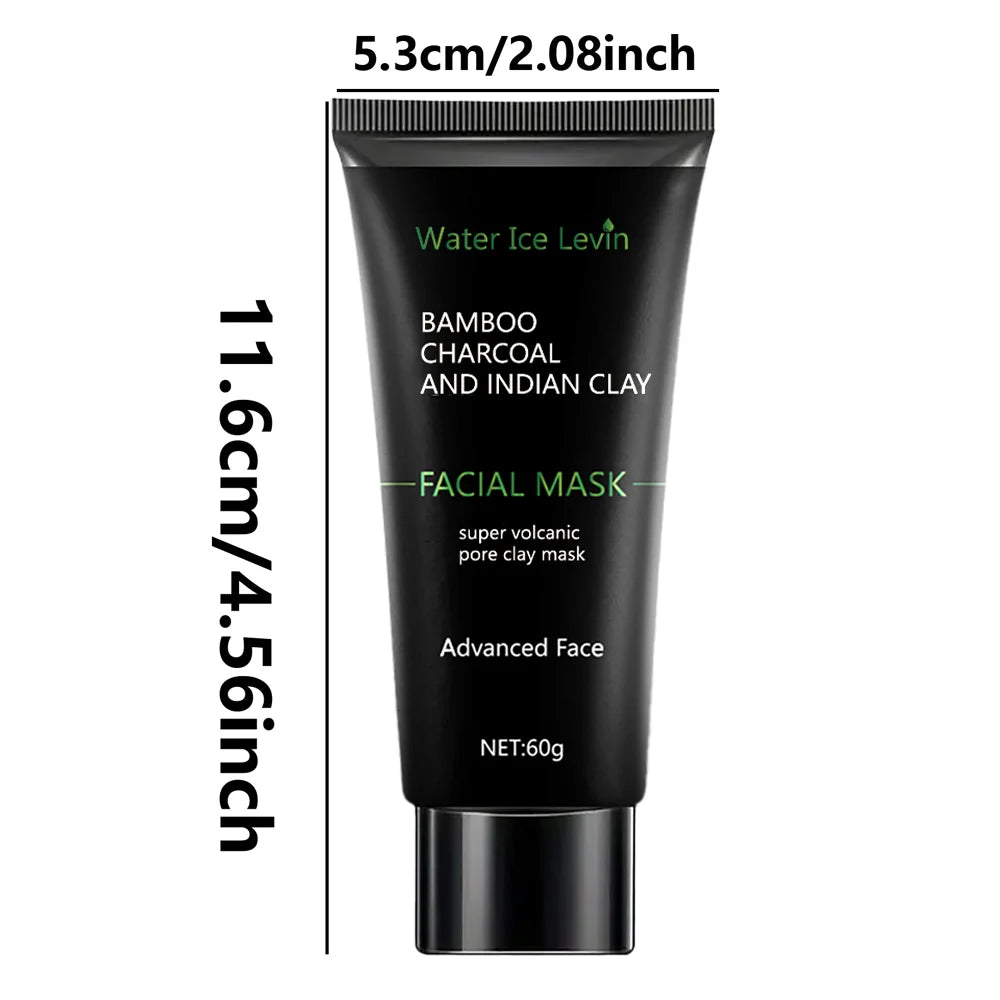 Bamboo charcoal black mask, highly moisturizing, deeply cleanses and controls oil, absorbs impurities, eliminates rough skin texture, and makes skin more delicate, anti-stretch mask, suitable for both men and women