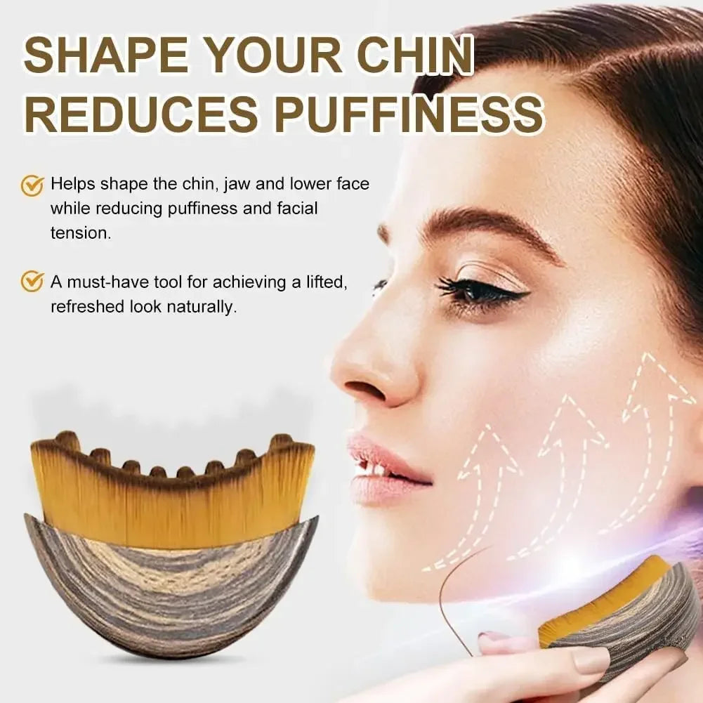 Portable Face Neck Massage Brush Facial Contour Sculpting Tool Skin Relax Massage Accessory For Daily Facial Care