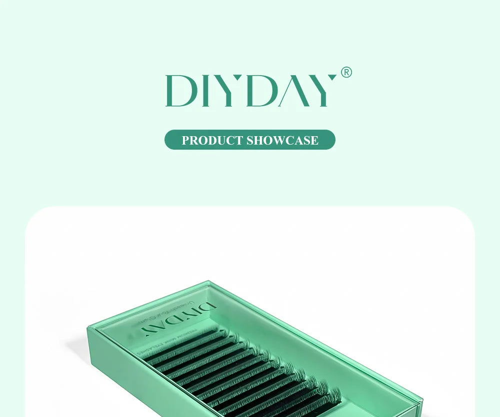 DIYDAY U-shaped 3D 4D 5D 6D Eyelash Extension New Style U Shape W Bloom Lashes Premade Fans Lightweight Fluffy Mink Faux Eyelash