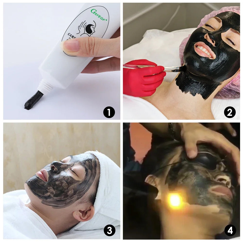 Carbon Gel Black Face Cream Mask Facial Deep Cleaning Support Laser Active Nano Toner Skin Rejuvenation Whitening Care Tools