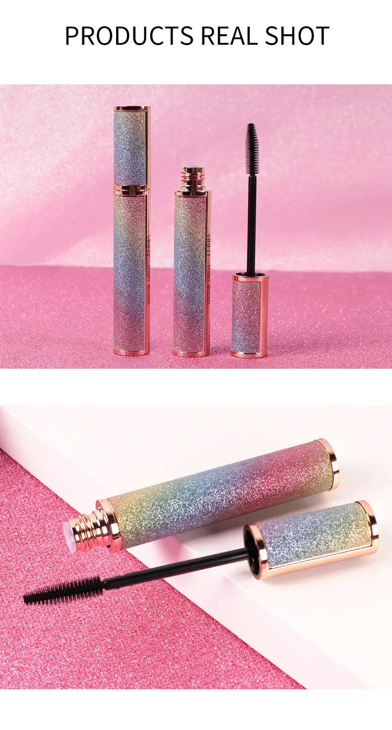 4D Brilliant Starry Sky Black Mascara Slim, Thick, Curled, Waterproof, Long Lasting, Non Staying Mascara