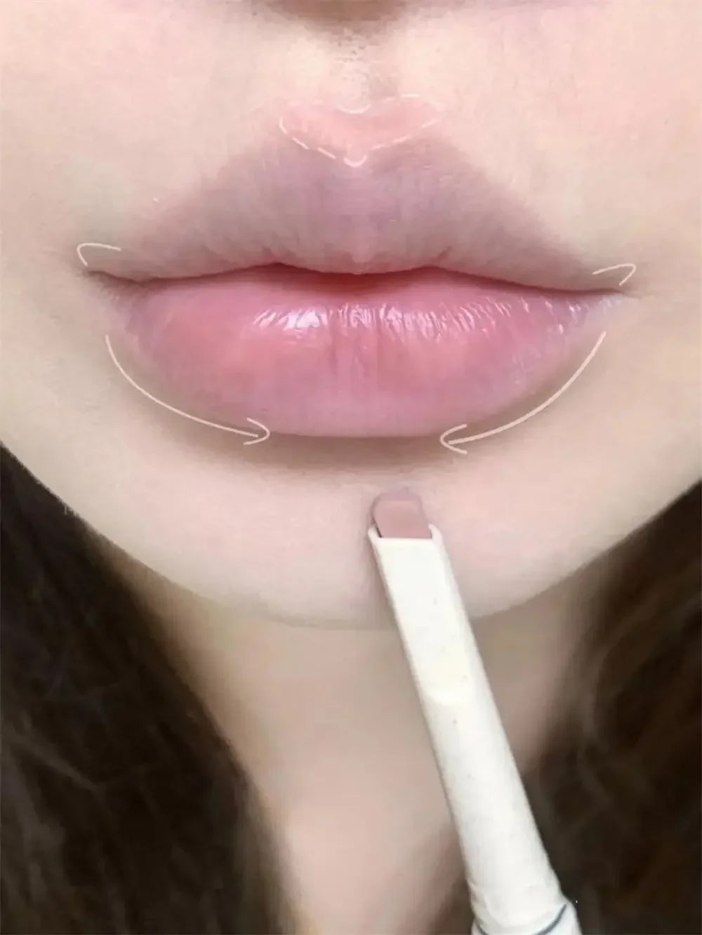Nude Lip Liner Pencil, Smooth Outline Lip Shape, Waterproof Long-Lasting Matte Lipstick Pen Makeup for Natural Lips