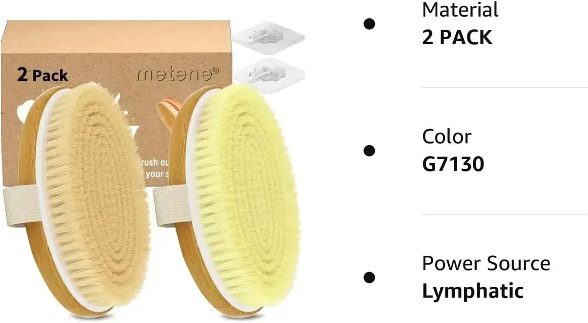 Dry Body Brushes, Exfoliating Body Scrubbers, Natural Bristles for Dry Skin, Improve Circulation, Stop Ingrown Hairs