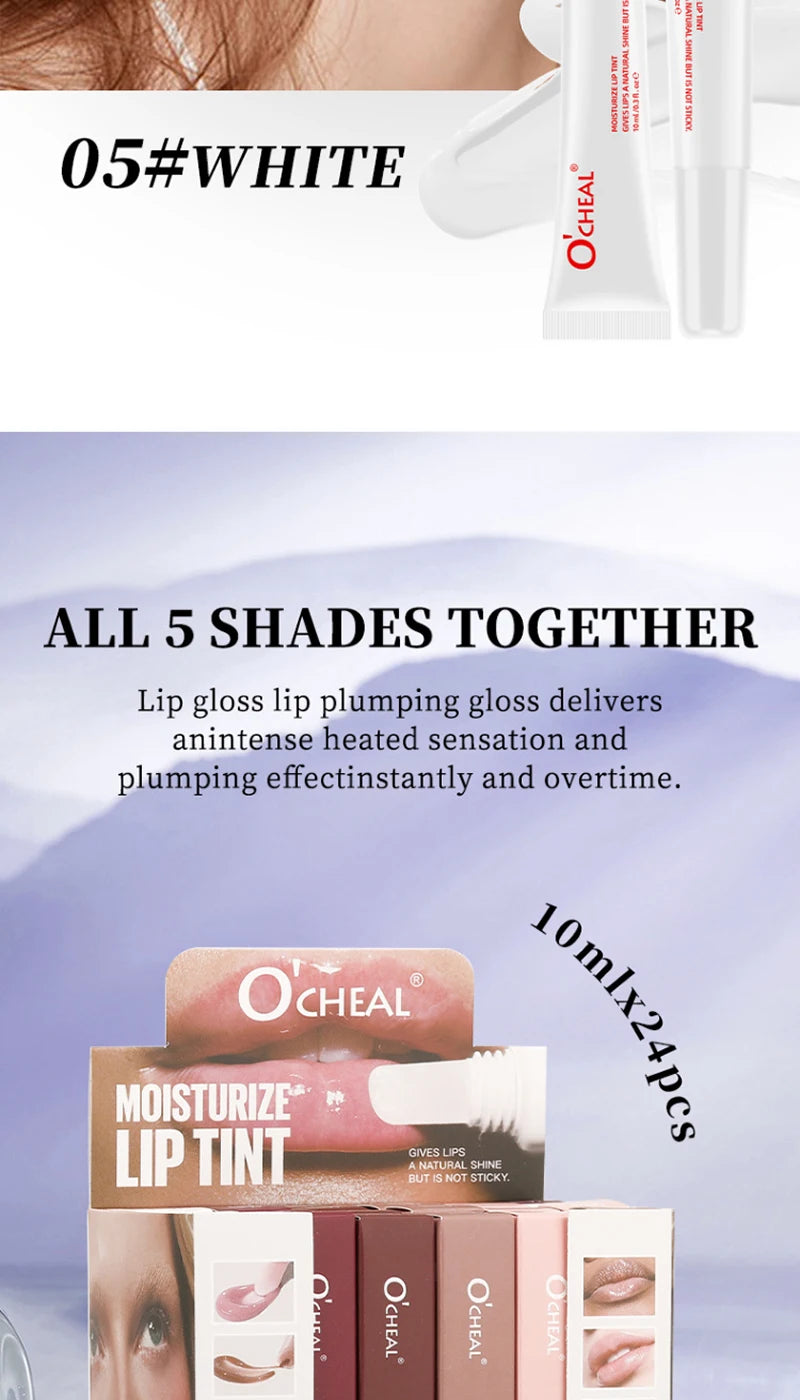 Lip Balm Moisturizing Mirror Lip Gloss Lip Vanilla Mint Iced Coffee Cake Smell Lipstick Transparent Lip Oil Makeup
