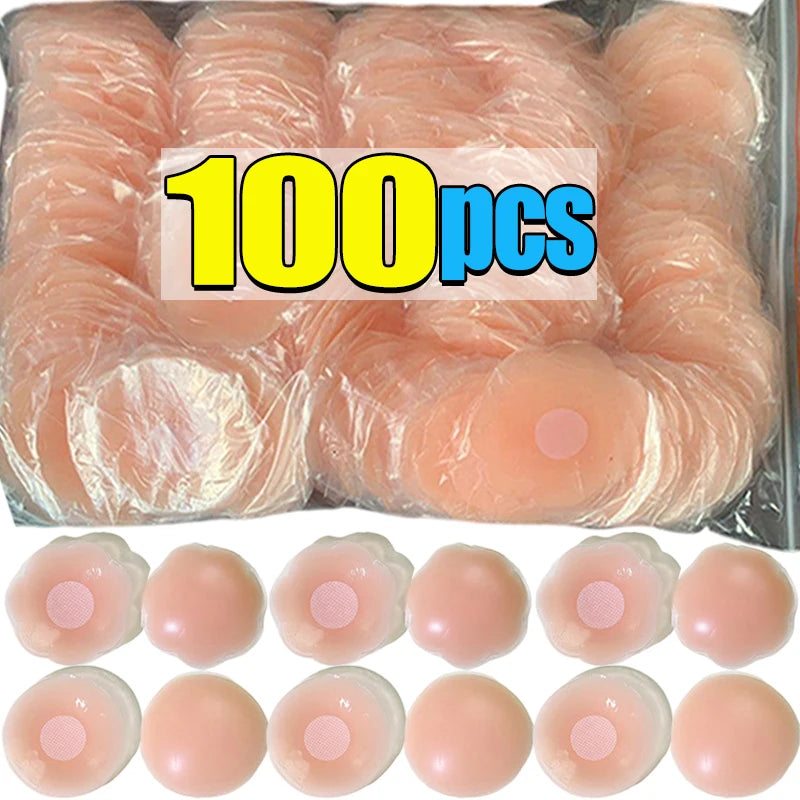 2/100pcs Silicone Nipple Cover Invisible Self-adhesive Chest Breast Stickers Reusable Patch Bra Female Lift Up Pads Intimates