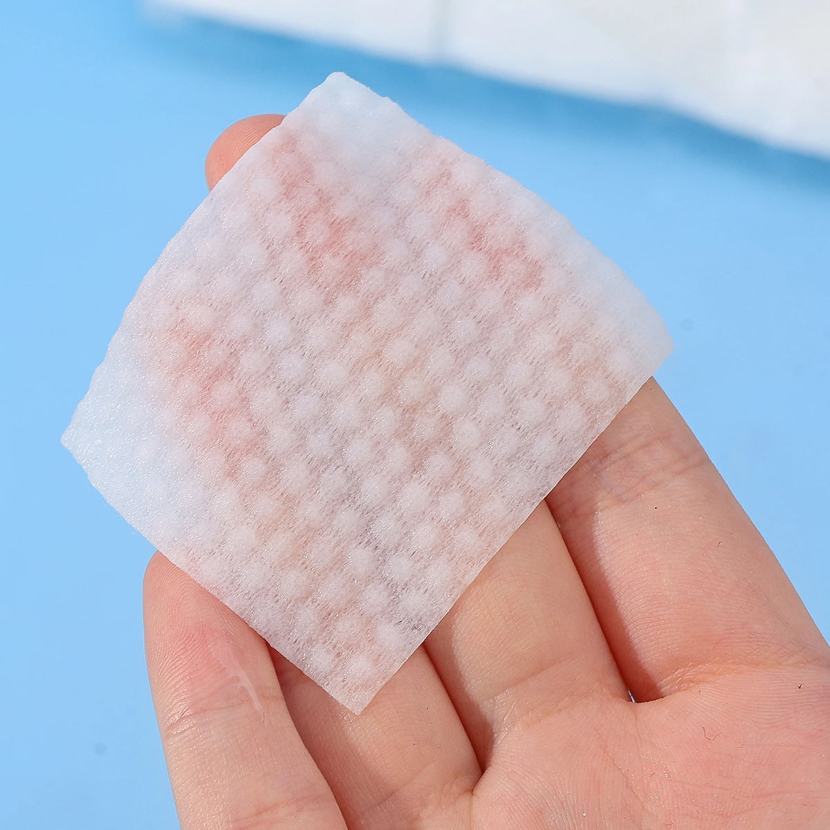 450PCS 3D Water-locking Makeup Cotton Pads for Women Non-shedding Square Pearl Pattern Cosmetic Remover Cotton Pads Face Tools