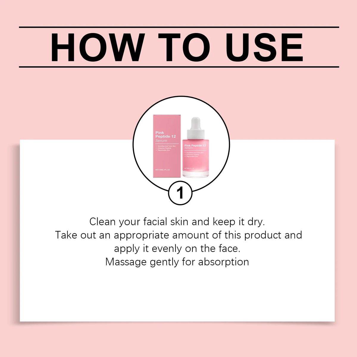 Pink Peptide 12 Facial Serum Niacinamide Hydration Firm-Looking Skin Uneven Tone Care Glass Skin Korean Skincare Face Essence