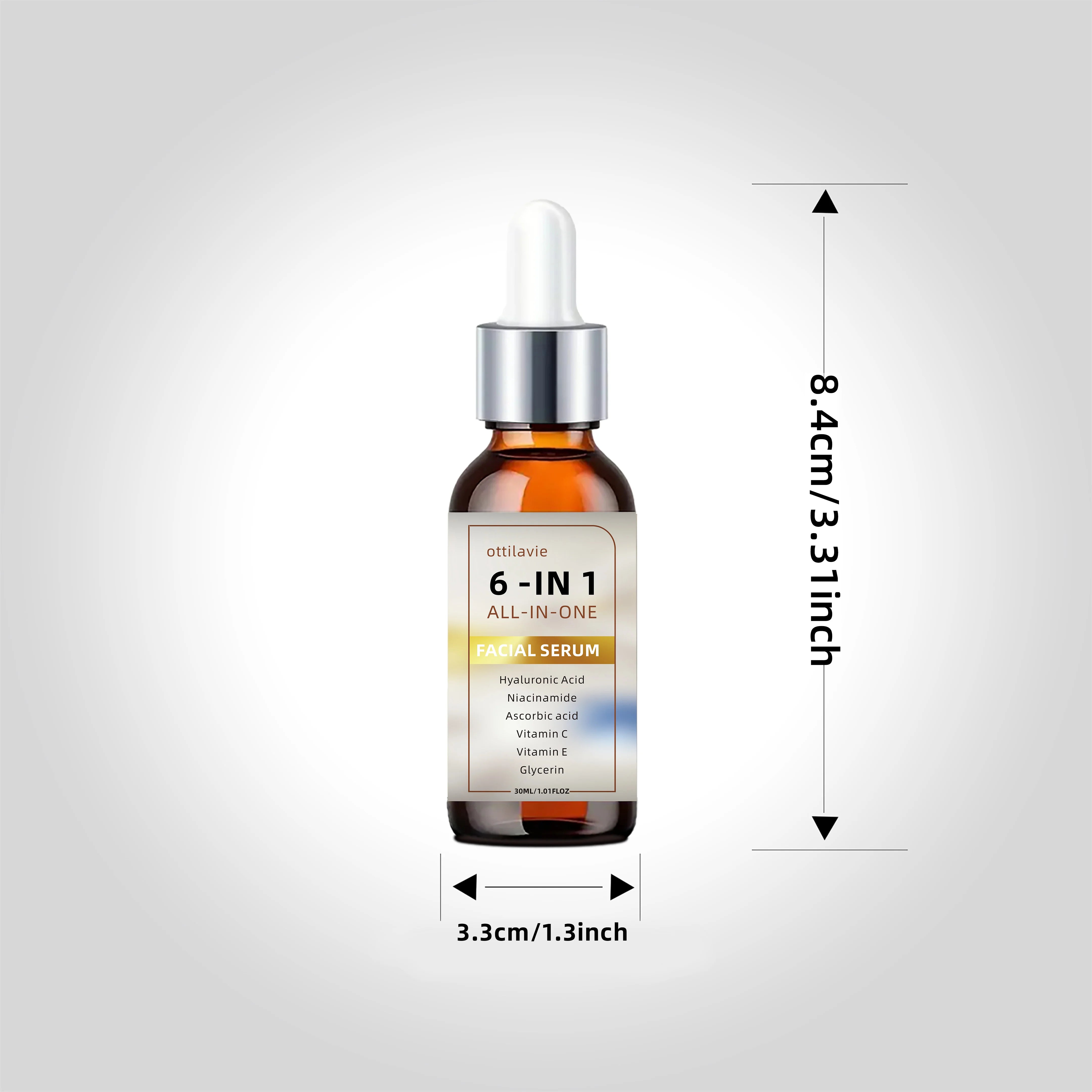6 IN 1 ALL-IN-ONE FACIAL SERUM With Hyaluronic Acid + Niacinamide + Vitamin C/E
