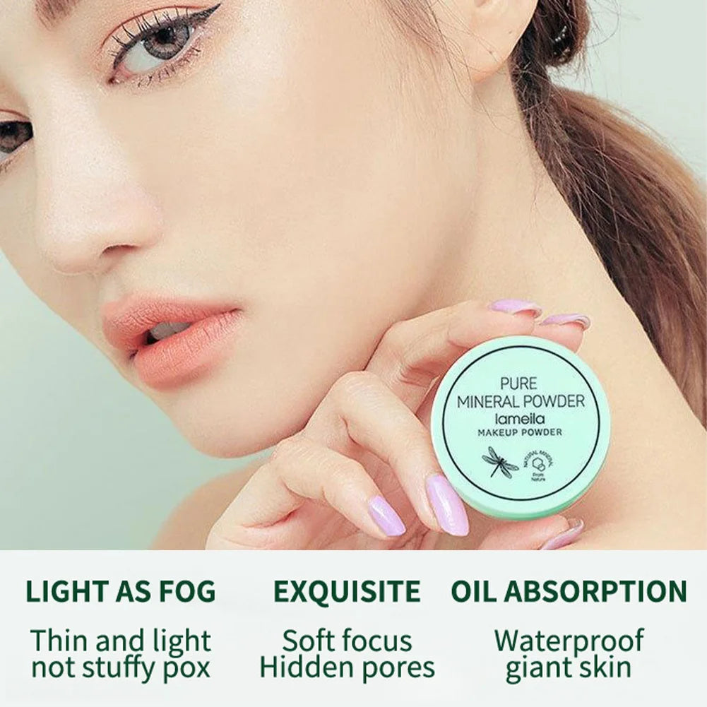 Waterproof Mineral Face Powder Oil Control Translucent Setting Powder High Coverage Makeup Fixer Powder Make-up For Women