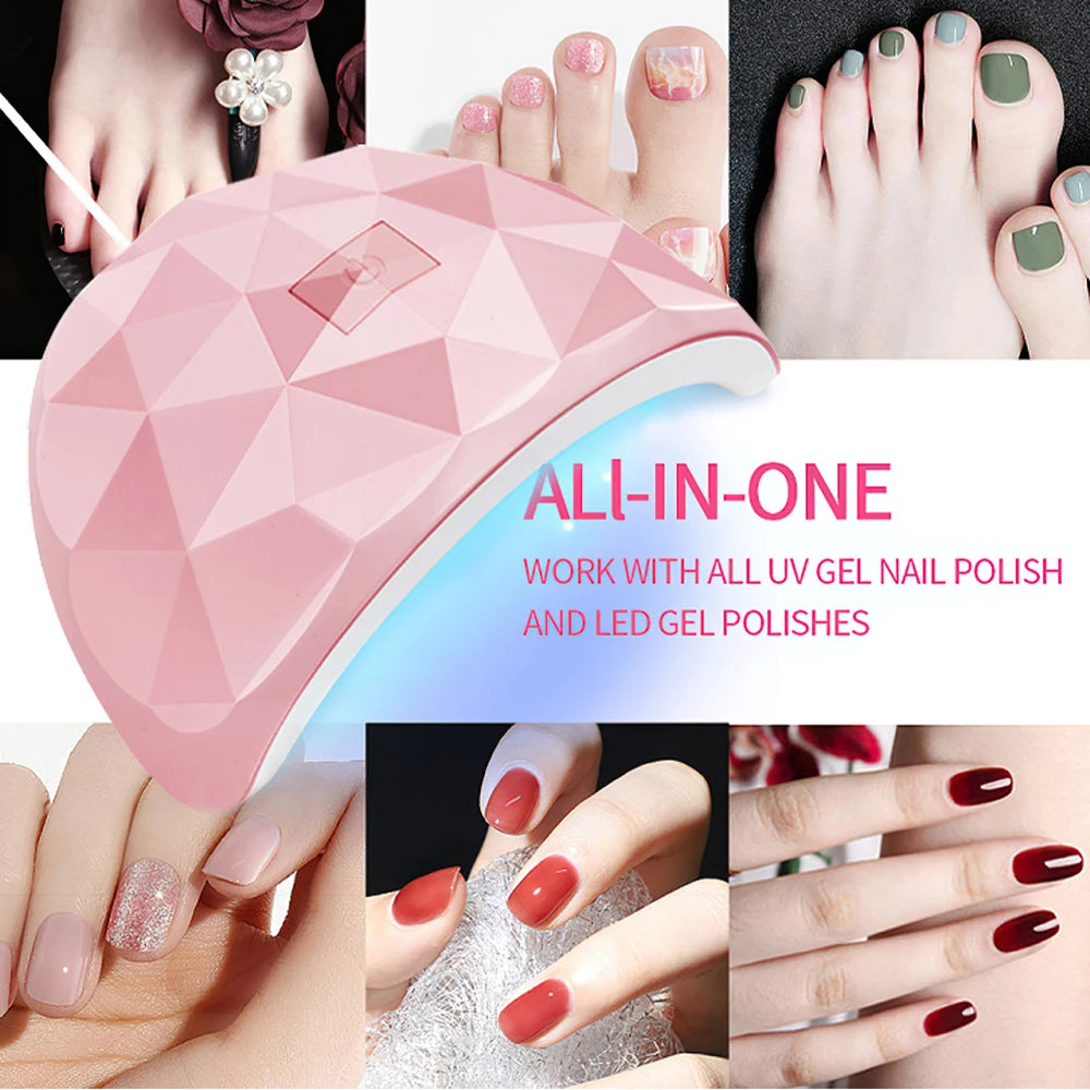 Nail Dryer Lamp UV Light For Nails Eyes Protection UV Lamp for Gel Nails Gel Nail Polish Curing Dryer Home Salon Tool