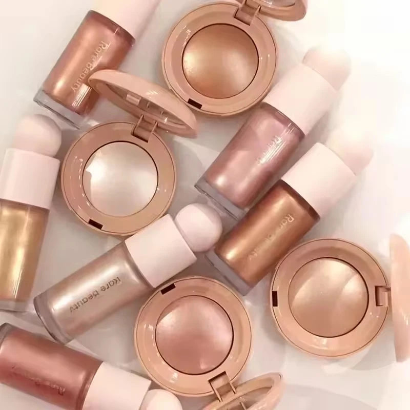 Rare Beauty Light Silky Touch Highlighter Soft Pinch Liquid Blusher Positive Light Lqiuid Luminizer Lasting Oil Control Makeup