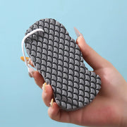 DOUBLE-SIDED SPONGE BATH WASH, FISH SCALE PATTERN STEREOSCOPIC BATH SPONGE, SKIN-FRIENDLY NO PAIN BODY SCRUBBER FOR BATHING