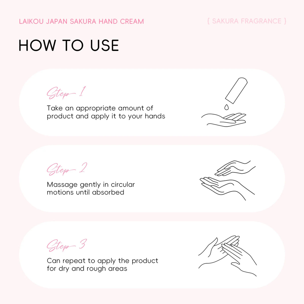 LAIKOU Cherry Blossom Hand Cream Moisturizing Nourishing Brightening Hydrating Hand Lotion Creams Intensive Repair Hand Balm
