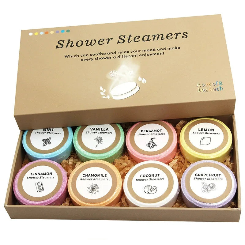 8Pcs Bath Salt Tablets Set, Natural Relaxing Spa Bath For Bathtub, Body Care Suitable For Women And Men, Home & Hotel