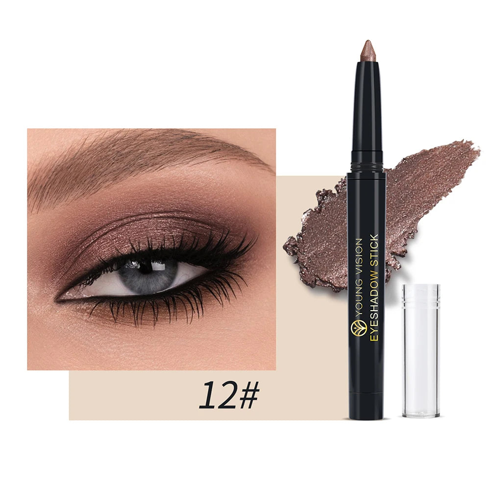 Shimmer & Matte Multi-Color Eyeshadow Sticks | Blendable, Long-Lasting Eye Shadow Pencils Smooth Application for Bold or Natural