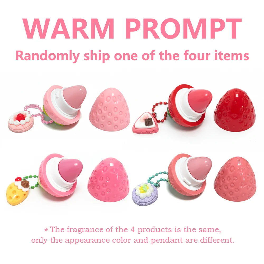 4-Color Random Shiping 1 Strawberry Lip Gloss Lipstick Moisturizing Winter Antifreeze Anti Crack Moisturizing Lasting Lip Balm