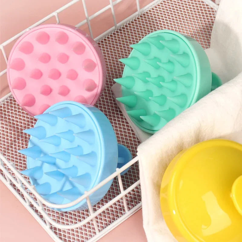 2-in-1 Silicone Scalp Massager & Shampoo Brush - Painless Hair Growth Stimulator for Shower, Gentle Head Spa Tool