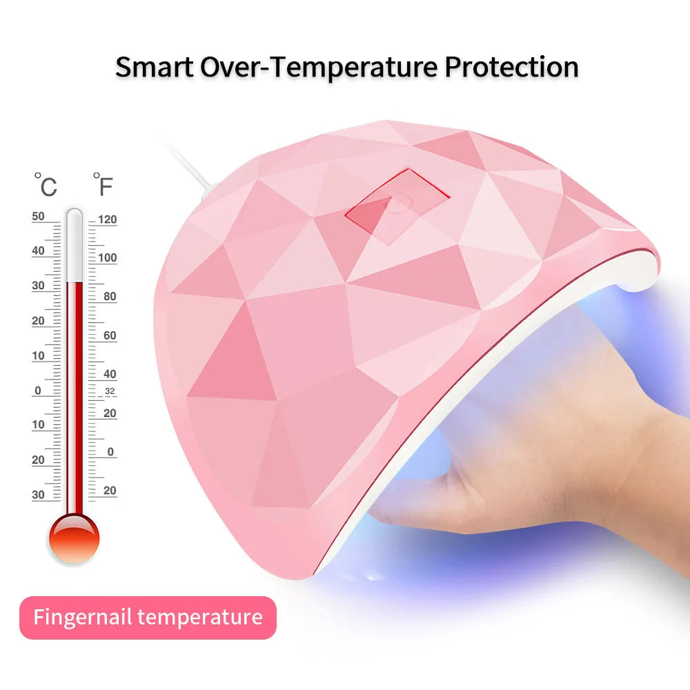 Nail Dryer Lamp UV Light For Nails Eyes Protection UV Lamp for Gel Nails Gel Nail Polish Curing Dryer Home Salon Tool