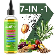 7-IN-1 Hair Oil for All Hair Types Natural Plant Oils Complex Hair Care Serum Reduces Breakage Hydration & Shine Hair Essence