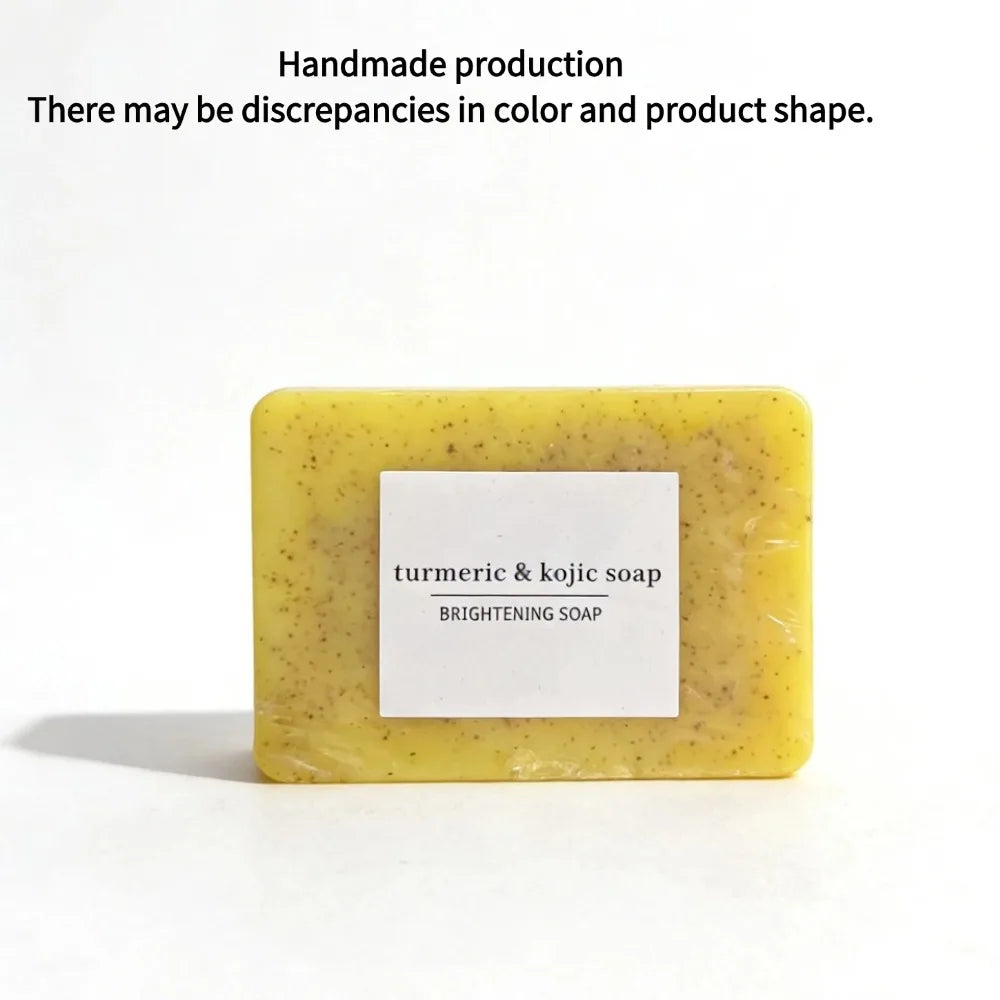 100g Turmeric Hand Made Soap, Lemon Kojic Acid Soap, Shower and Facial Soap Body Care 1/3/5pcs