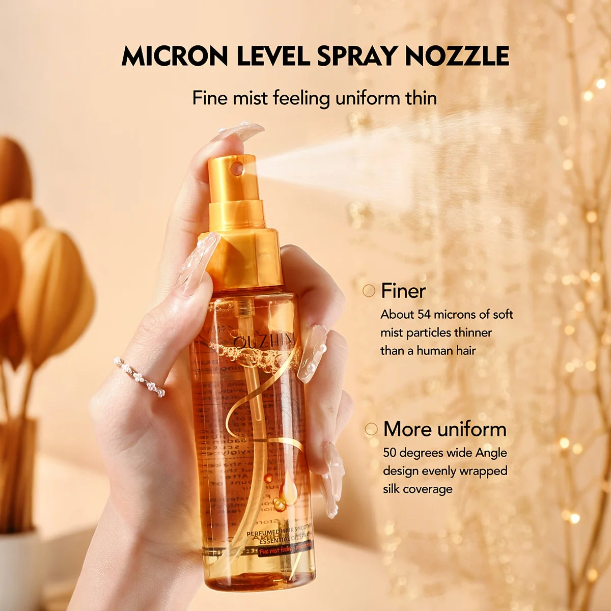 Fragrant hair care essential oil spray, fragrant hair conditioner, smooth and anti-frizz hair care essential oil, moisturizing and nourishing, long-lasting fragrance hair care essential oil spray 100ml/bottle - 1 bottle