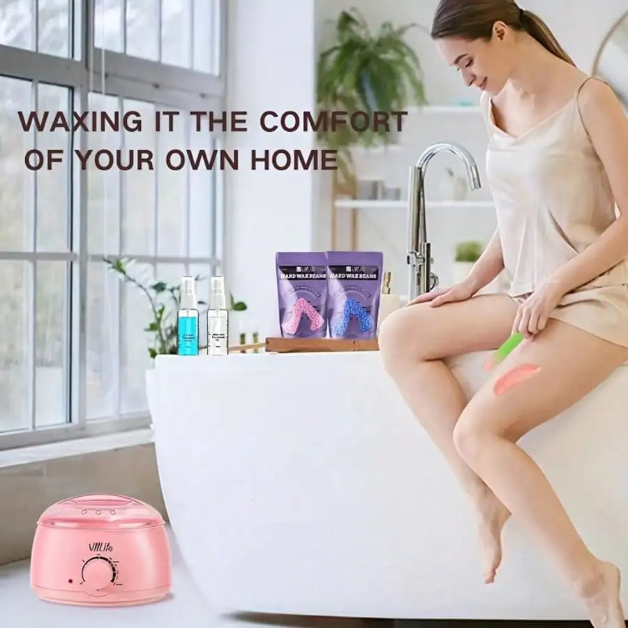 VIILIFE Waxing Kit, Hair Removal Hard Wax Kit With Wax Melt Warmer & Waxing Beads Gift For A Woman/man/teenager/wife/friend - Pr
