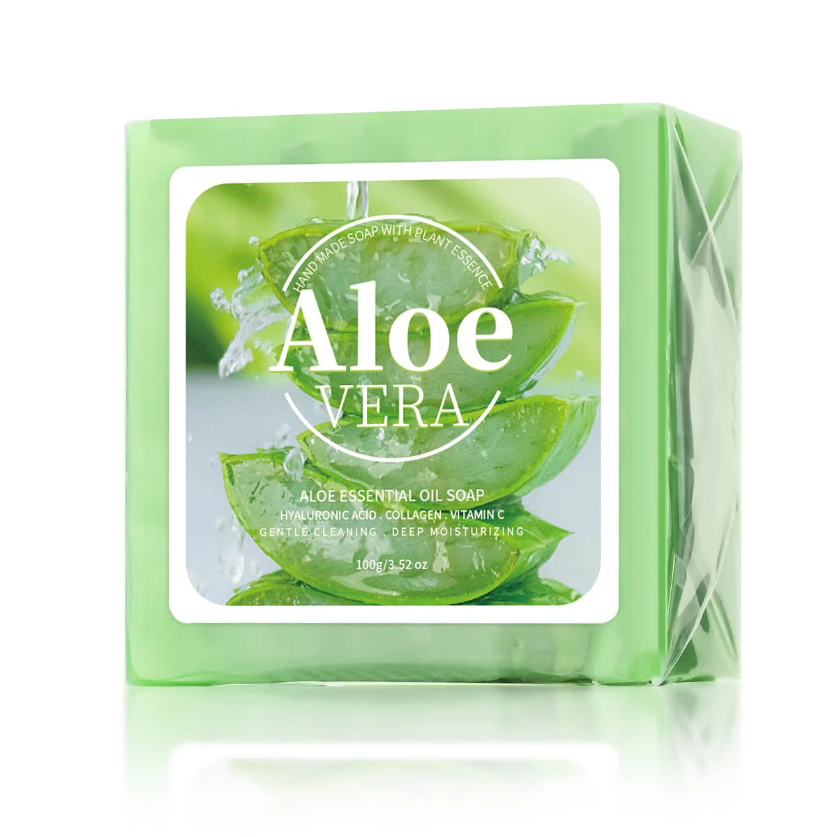 100g B+Aloe Olive Oil Soap Herbal Glycerin Natural Soap Handmade Skin Deep Cleaning Whitening Solid Soap