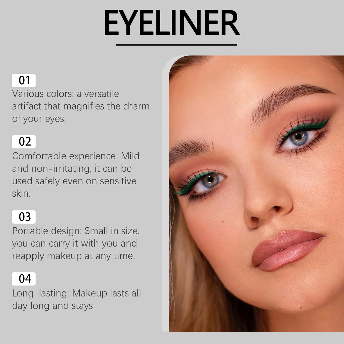 Antioxidant Colored Eyeliner Enhances Barrier Boosts Skin Resistance Reduces Eye Irritation Naturally Long-Lasting Comfortable