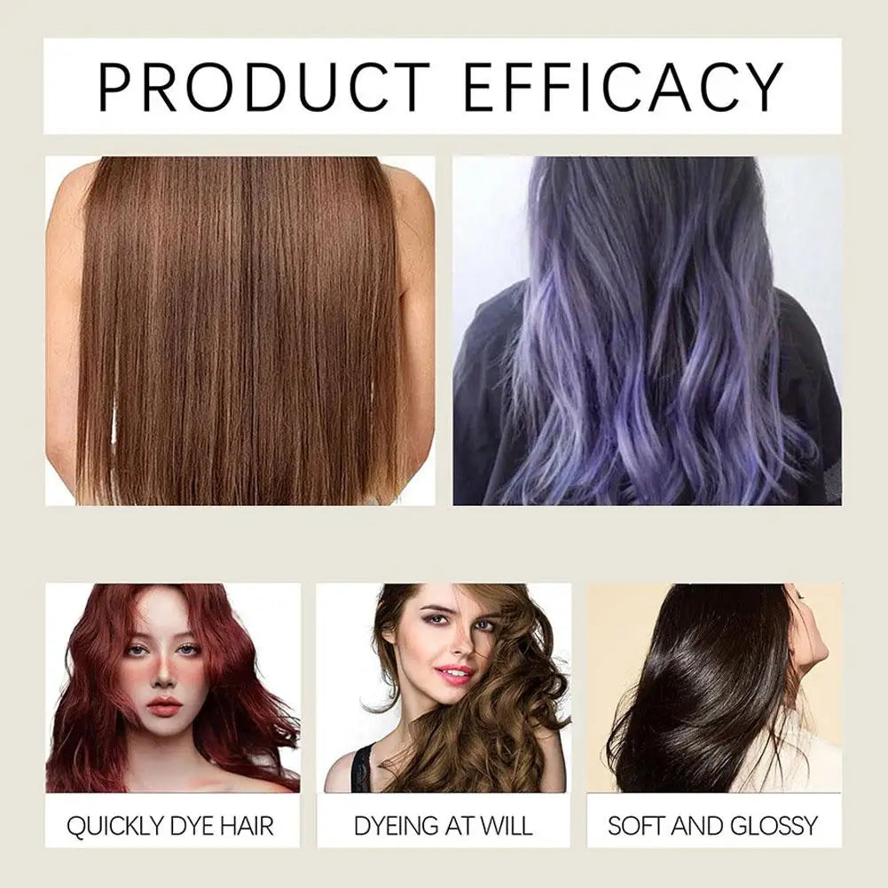 200ml Hair Dye Shampoo For Gray Hair Natural Hair Dye Kit Semi Permanent Hair Dye Shampoo For Women Men Black Brown Purple