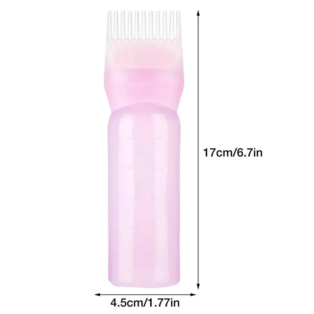 120ml Hair Dye Refillable Bottle Applicator Comb Multicolor Plastic Dispensing Salon Oil Hair Coloring Hairdressing Styling Tool